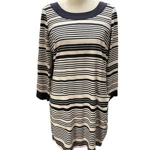 J Crew Silk Striped Shift Dress